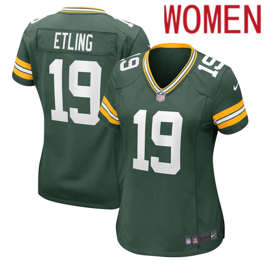 Women Green Bay Packers #19 Danny Etling Nike Green Game Player NFL Jersey->women nfl jersey->Women Jersey